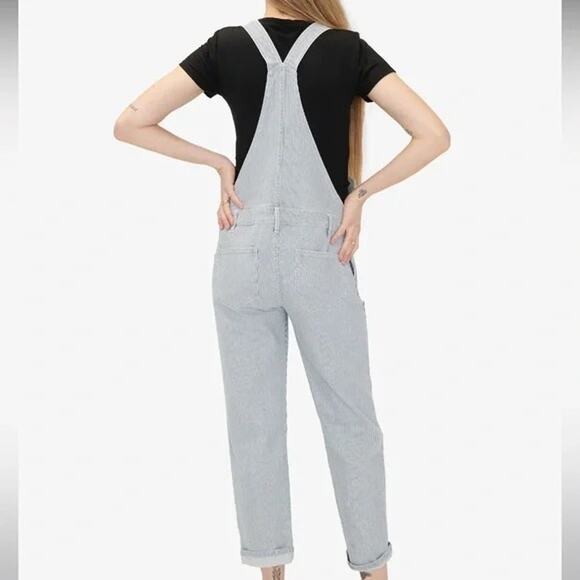 HATCH The Railroad Stripe Overalls Maternity Pregnancy Utility Jeans Size M - Picture 5 of 11